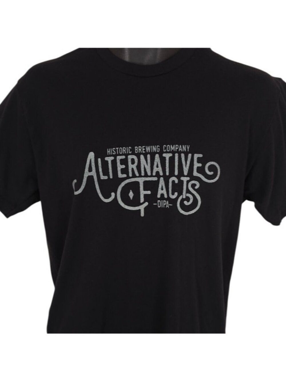 Historic Brewing T Shirt Mens Size Medium Black Alternative Facts DIPA Beer